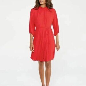 NWT Ann Taylor Women's Petite Mock Neck Belted Dress